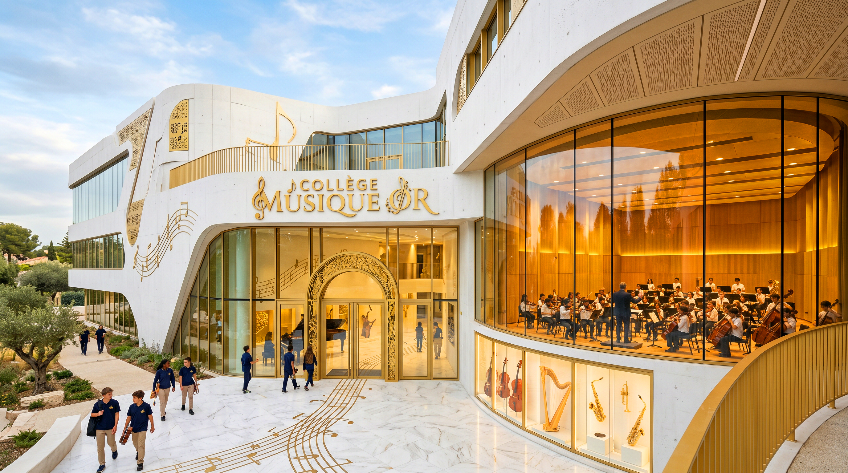 Le bâtiment du Collège Musique d'Or